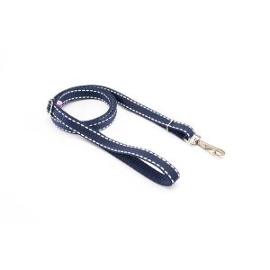 Guia cachorro Smooty Pet com regulagem P Listrada:Azul