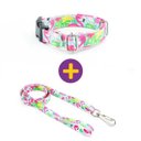 Ver imagem 1 de Coleira e Guia Smooty Pet Flamingo P kit