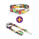 Ver imagem 1 de Coleira e Guia Smooty Pet Abstrata M kit