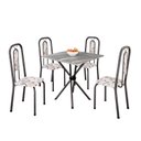 Ver imagem 2 de Conjunto Sala de Jantar com 4 Cadeiras Lívia Prata/Arabesco