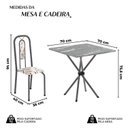 Ver imagem 3 de Conjunto Sala de Jantar com 4 Cadeiras Lívia Prata/Arabesco