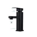 Ver imagem 2 de Torneira Monocomando Banheiro Quadrada Lavabo BAIXA - PRETA