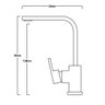 Torneira Monocomando Perfil Quadrada Slim De Cozinha Luxo - 3