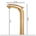 Ver imagem 3 de Torneira Misturador Monocomando Bica Alta Dourada Tigres