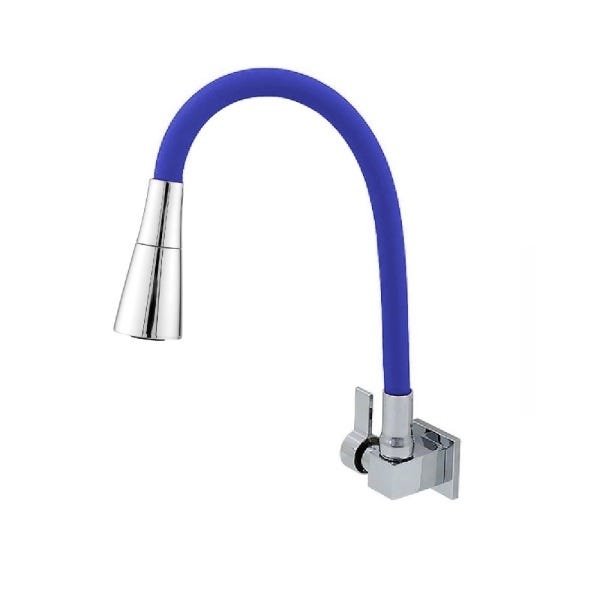 TORNEIRA SQUARE SILICONE PAREDE 2 JATOS - AZUL - 1