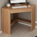 Ver imagem 1 de Mesa Escrivaninha de Canto 1 Gaveta Amêndoa Me4169 - Tecno Mobili