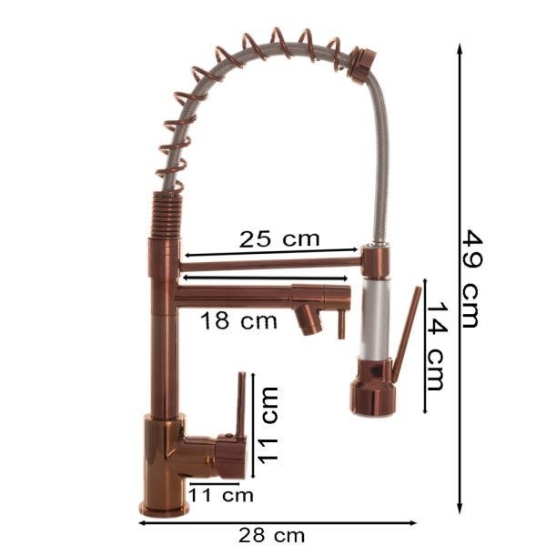 TORNEIRA COZINHA GOURMET MISTURADOR MONOCOMANDO 50CM - 3