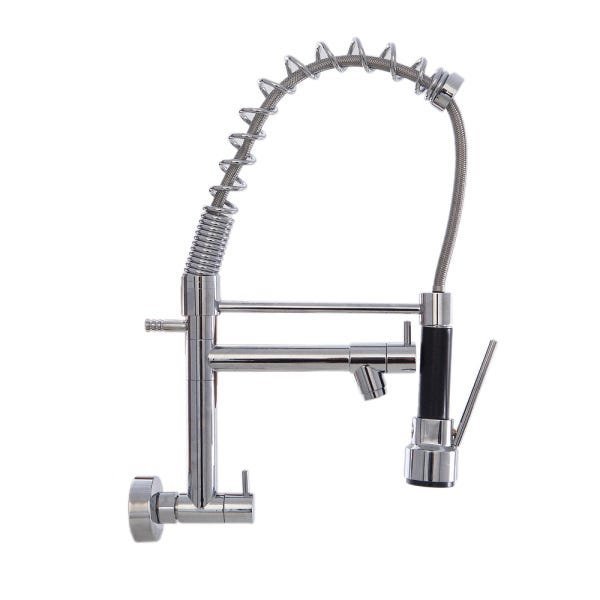 Torneira Cozinha Gourmet Parede Bica Móvel Ducha Água Fria - 1