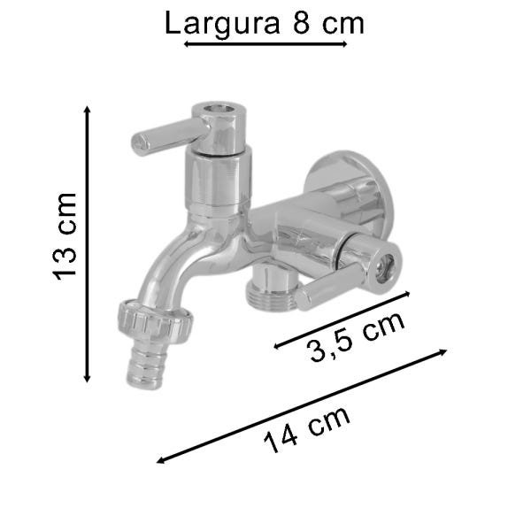 Torneira Tanque Maquina 1/4 De Volta C 34 Slim Abs Cromado - 2