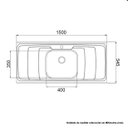 Ver imagem 2 de Pia Inox Ghelplus Dubai 150x54 Cuba Nº 3 E-commerce