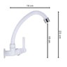 Torneira Cozinha Abs Branca Bica Movel De Parede - 4