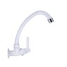 Torneira Cozinha Abs Branca Bica Movel De Parede - 1