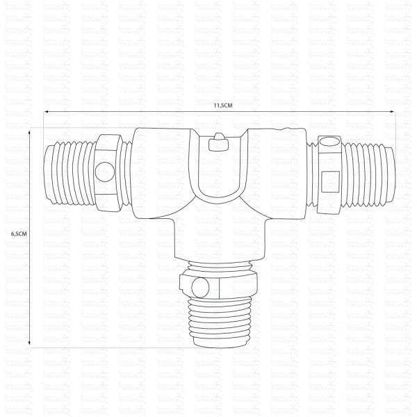 ADAPTADOR CONECTOR TE PARA TORNEIRA MONOCOMANDO EM ABS - 4