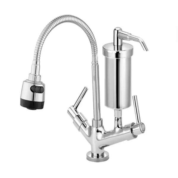 Torneira Luxo Bica Movel Gourmet Bancada Filtro Abs C-66 - 1