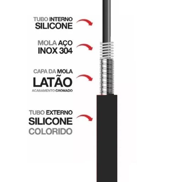 Torneira Bancada Filtro silicone 2 Jatos - PRETO/CROMADO - 2