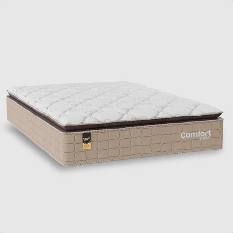 Colchão Casal Comfort Class Pillow Top 28x138x188cm - Bege - e-Shop Casa