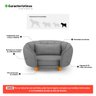 Mini Cama Poltrona Pet Lary Baby para Cachorro Linho Cinza - Desk Design - 3