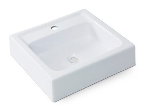 Cuba de apoio banheiro marmore sintético genova 41x41 - 1