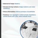 Ver imagem 4 de Conjunto Mesa Alta Bar Bistrô Redonda Branca 2 Banquetas Estofado Ind White Don Castro