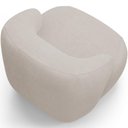 Ver imagem 5 de Poltrona Decorativa Orgânica Giratória Living Barolo L06 Bouclê Bege