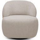 Ver imagem 2 de Poltrona Decorativa Orgânica Giratória Living Barolo L06 Bouclê Bege