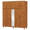 Ver imagem 2 de Guarda-Roupa Casal com Espelho 10 Portas Grécia