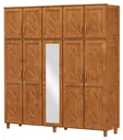 Ver imagem 2 de Guarda-Roupa Casal com Espelho 10 Portas Grécia Marrom/Mel