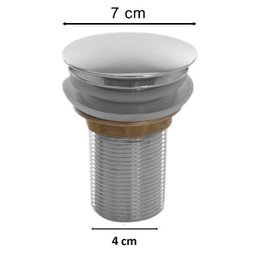 3 Válvulas Click Up Clic Clac Pia Lavatório Inox 4 Cm - 5