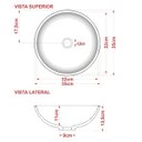 Ver imagem 3 de Cuba / Pia De Apoio Redonda R35 35cm Branca