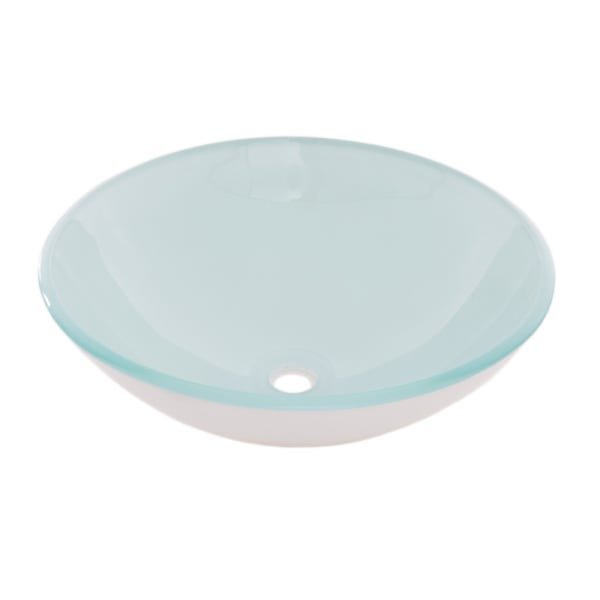 Cuba Redonda De Vidro 35 Cm Branca Nacional - 1