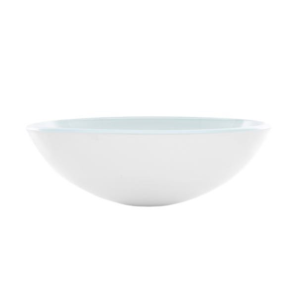 Cuba Redonda De Vidro 35 Cm Branca Nacional - 2