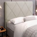Ver imagem 5 de Cabeceira Cama Box Casal King Size Mel 195cm com Frame Veludo Bege - Desk Design