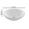 Cuba De Apoio Oval Branca 400x360 Jasmin Louça Fiori - 3