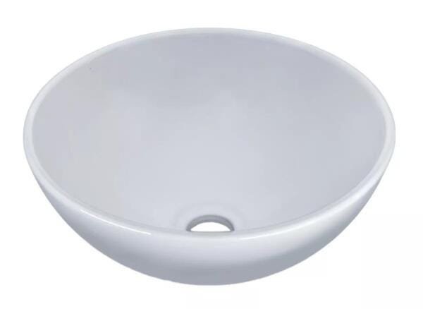 Cuba Lavatório Pia Redond 38cm Sobrepor Louça Importada - 05 - 2