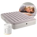 Ver imagem 2 de Colchão Inflável Casal Queen Fiber Tech Prestige com Bomba Usb Bege Intex
