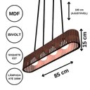 Ver imagem 5 de Luminária Centauro Modelo Ripado Mdf Cru 5mts de Cabo