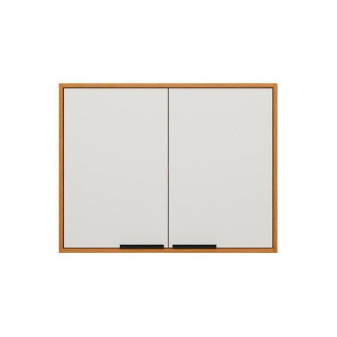 Armário Aéreo 2 Portas 80cm Ravena Freijo Uv Off Acetinado - Ssx Multicoisas