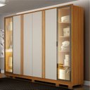 Ver imagem 1 de Guarda Roupa Casal 6 Portas 6 Gavetas Vidro Reflecta e LED 100% MDF Prime
