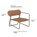 Ver imagem 3 de Poltrona Detroit Base Titânio Bouclé Terracota - Nexta Casa