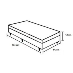 Cama Box Baú Solteirão King Linhão Preto (42x96x203) - 3