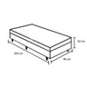 Cama Box Baú Solteirão King Linhão Preto (42x96x203) - 3