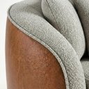Ver imagem 7 de Poltrona Decorativa Maya Base Giratoria Boucle e Courino Tce 1018 Tcs 727 Moll