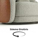 Ver mais imagens de Poltrona Decorativa Maya Base Giratoria Boucle e Courino Tce 1018 Tcs 727 Moll