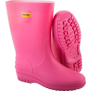 Bota Rosa PVC com Forro 34/35 Vonder