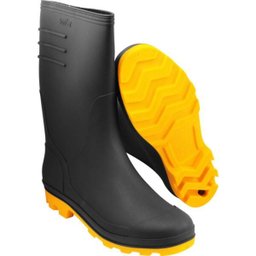 Bota Preta e Amarela PVC Tam. 44/45 com Forro Vonder - 1