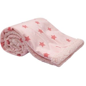 Manta de Bebê Dupla Face Estrelinhas Rosa - Buba