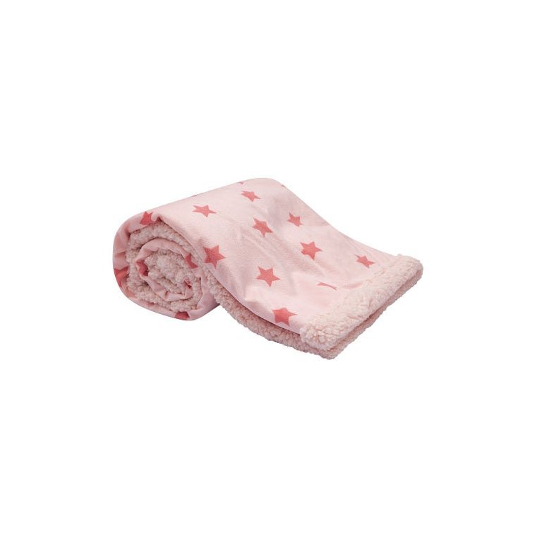 Manta de Bebê Dupla Face Estrelinhas Rosa - Buba