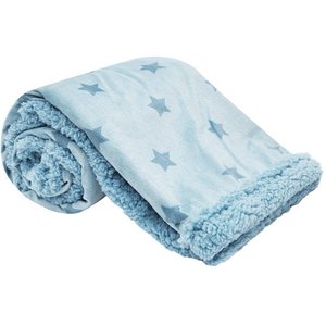 Manta de Bebê Dupla Face Estrelinhas Azul - Buba