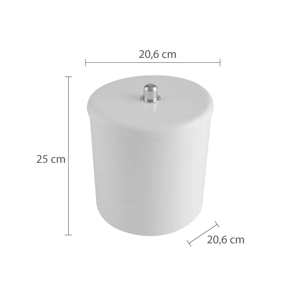 Lixeira Multiuso com Tampa 6 Litros 20cmx25cm CT4 Astra - 2