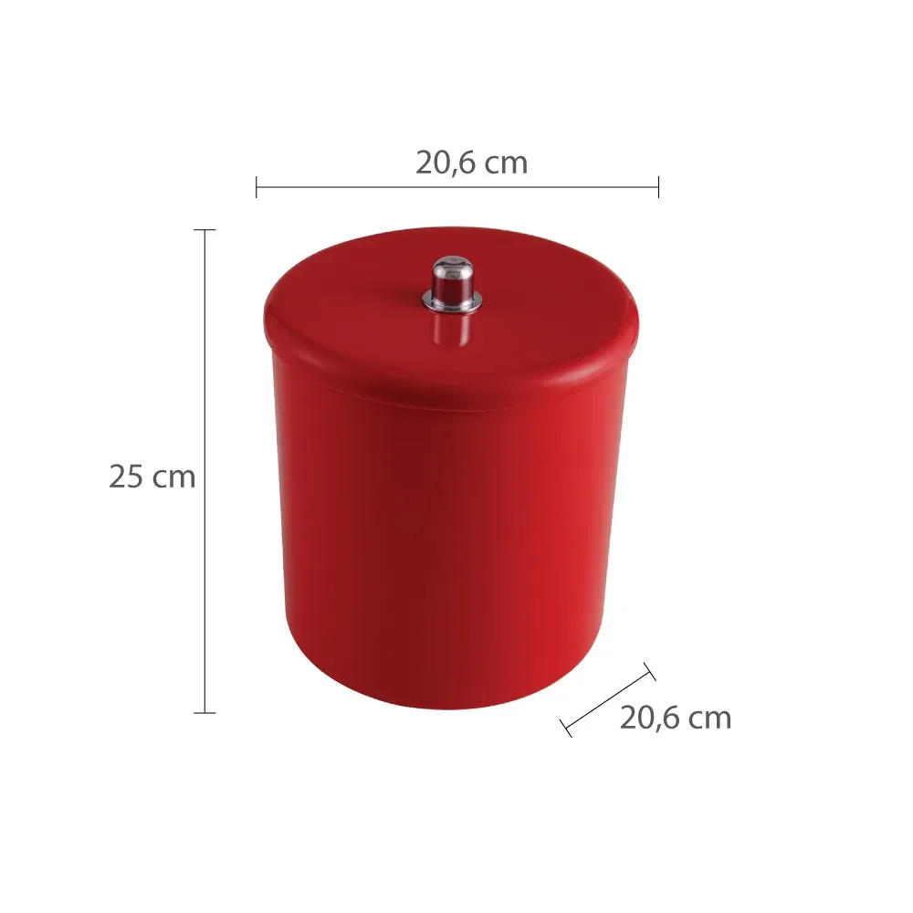 Lixeira Multiuso com Tampa 6 Litros 20cmx25cm CT4 Astra - 2